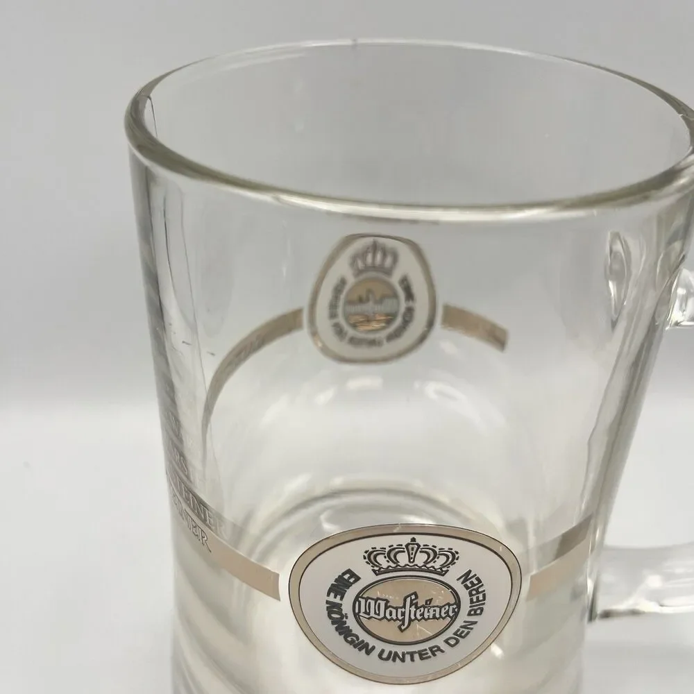 Warsteiner Glass Pint Tankard Glass Germany